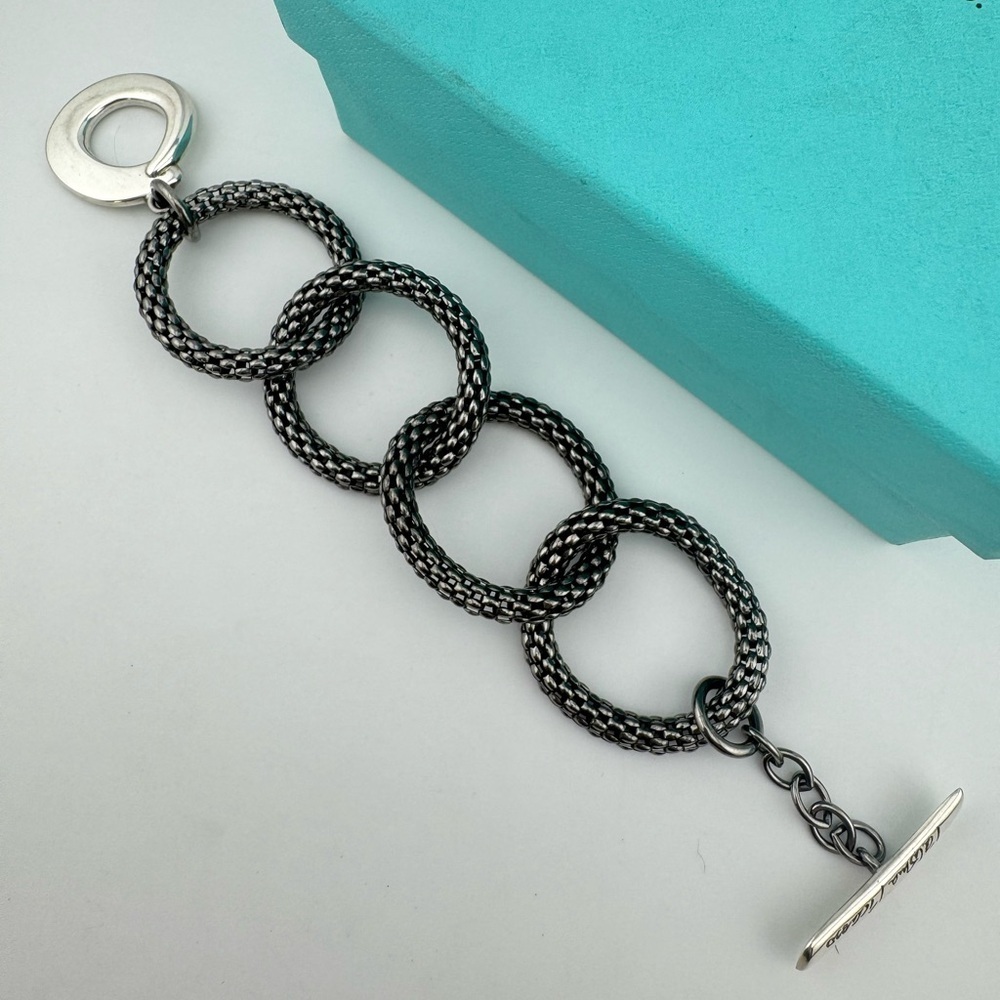RARE Tiffany & Co. Mesh Toggle Bracelet by Paloma Picasso Sterling Silver